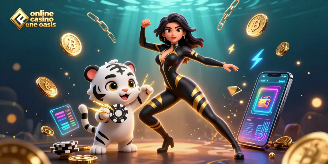 Engage in thrilling games at the online casino ohne oasis featuring vibrant characters and crypto elements.