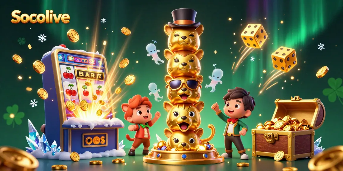 Experience thrilling gameplay with Socolive's exciting online slot games bursting with coins and vibrant graphics.