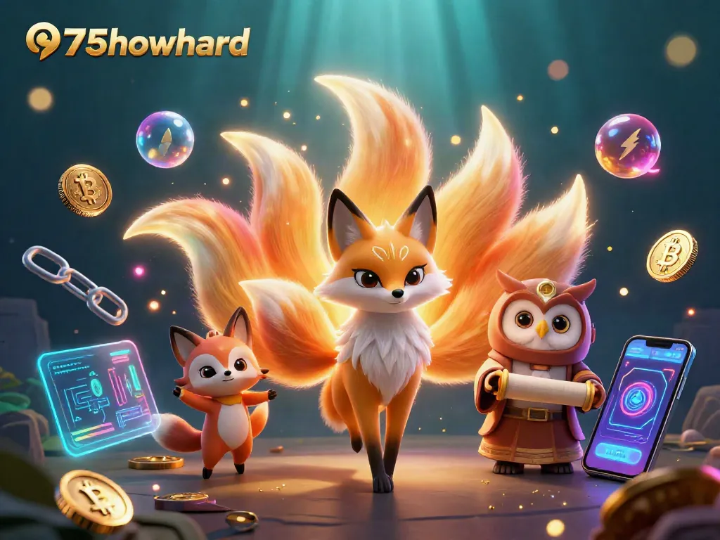 Experience the excitement of 975howard with a vibrant 3D illustration showcasing colorful casino elements and characters.