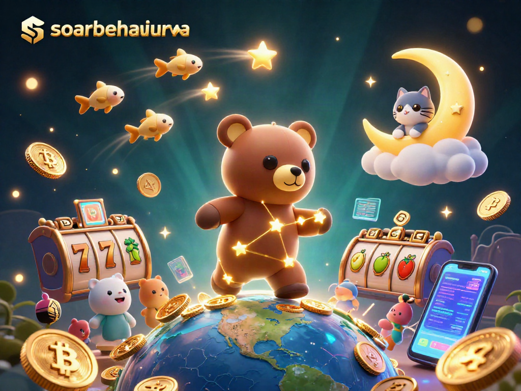 Engage in thrilling gameplay at soarbehaviorwa with colorful slots and dynamic golden star bear.